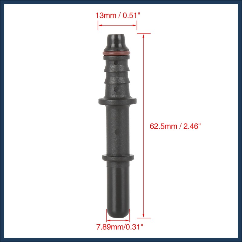 INFINAUTO 10pcs 7.89mm ID6 Fuel Line Quick Release Male Connector
