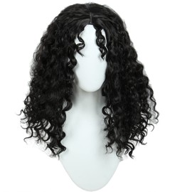 Linfairy Long Afro Black Wig For Women Costume Cosplay Fancy Dress Wigs