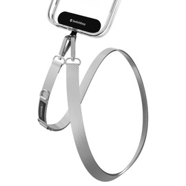 SWITCHEASY 20mm Adjustable Crossbody Phone Strap Compatible with Most Phones, Anti-Theft & Ant-Drop, Hands Free for Phone Lanyard Crossbody with Strap Card Phone Tether Tab- EasyStrap (Concrete Gray)