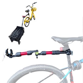 Bike Trailer Hitch Connector for Portable Folding Wagon Collapsible Steel Garden Cart“ Wagons Carts Bicycle Trailer for Grocery Sports Garden Shopping Camping (Split Type)