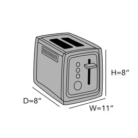 Covermates Keepsakes – Toaster Cover – Dust Protection - Stain Resistant - Washable – Appliance Cover, Slate