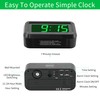 KWANWA Alarm Clock, Small Digital Clock, 1.2inch Green LED Clock,