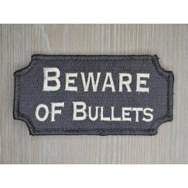 Unbranded BEWARE OF BULLETS MILITARY ARMY TACTICAL ACU LIGHT HOOK MORALE PATCH