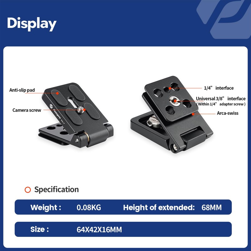 Fotopro Camera L Bracket Vertical Horizontal Switching Quick Release Plate