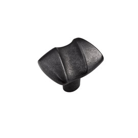 Hickory Hardware HH74729-BI Serendipity Collection Knob, 1-1/2 Inch X 1-1/4 Inch, Black Iron