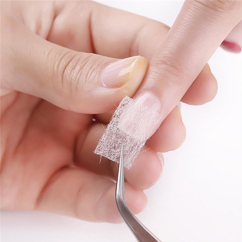 QEDBOJE 140 Pieces Nail Extension Silk Fibreglass Gel Kit False