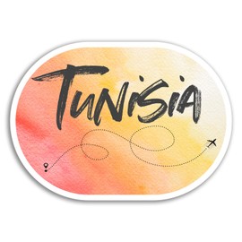 2 x 10cm Tunisia Vinyl Stickers - Africa Travel Sticker Luggage Laptop #17920 (10cm Wide)