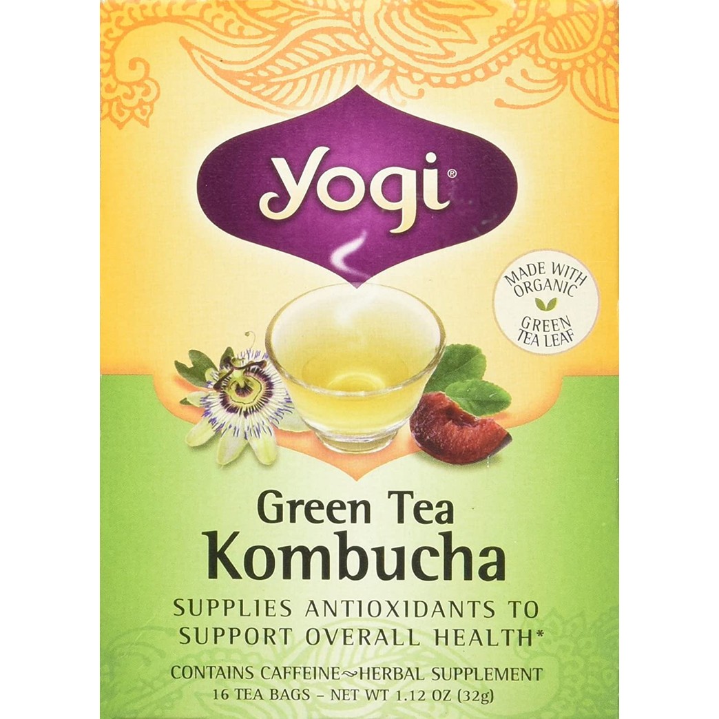Yogi Herbal Green Tea Kombucha - 16 Tea Bags