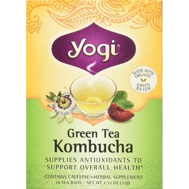 Yogi Herbal Green Tea Kombucha - 16 Tea Bags