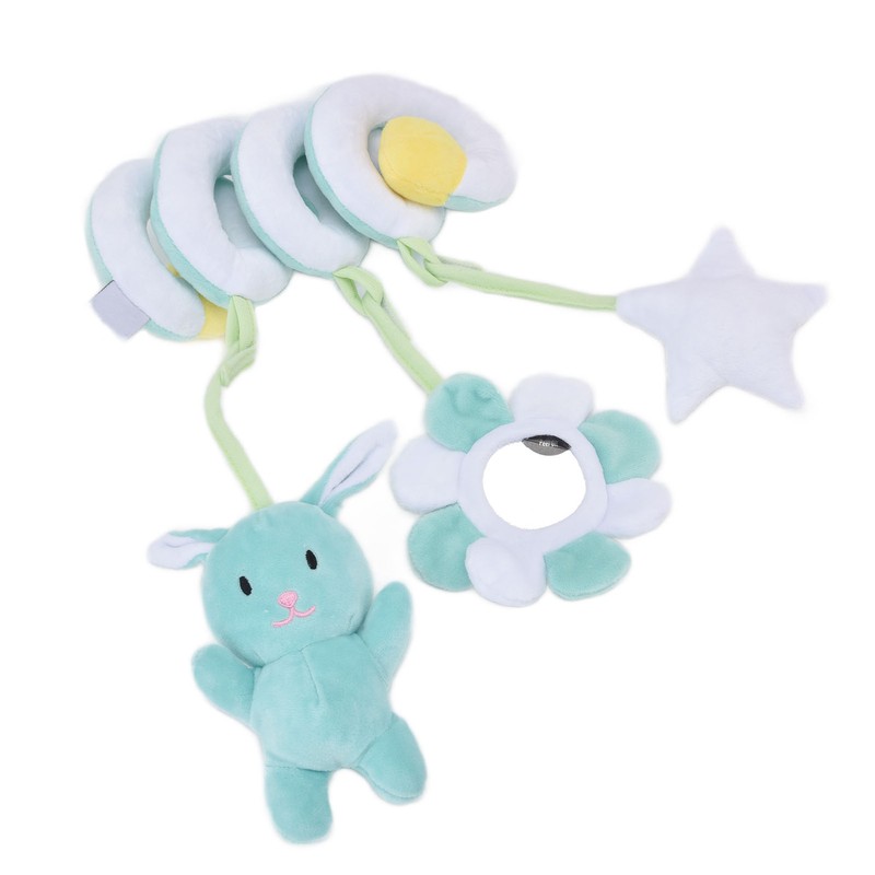 Baby Plush Animal Stroller Toys Spiral Activity Hanging Toys Ringing