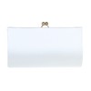 Girly Handbags Glitter plain clutch bag, White