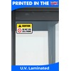 Caution Restricted Area Warning Stickers x10 Peel and Stick 100mm