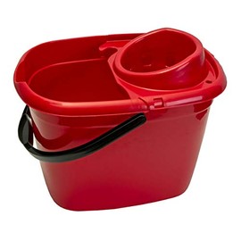 Abbey 12 litre plastic socket mop bucket Red WQ12RE10L