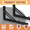 Tanstic 2-Pack 12 Inch Folding Shelf Brackets, Heavy Duty Wall