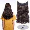 16inch Long Curly Hairpiece Wire in Hair Extensions No Clip