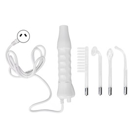 4pcs Skin Therapy Wand High Frequency Mite Removal Acne Treatment Facial Electric Therapy Wand AU Plug 220V