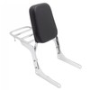 Passenger Backrest Sissy Bar with Luggage Rack Chrome Replacement for