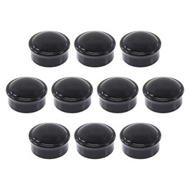 Black Chain Link Fence 2" (1 7/8" OD) Round Dome External Post Caps | Pressed Steel Caps | Chain Link Caps | (Pack of 10)