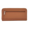 GUESS Women's Laurel SLG Large Zip Around Wallet, Cognac