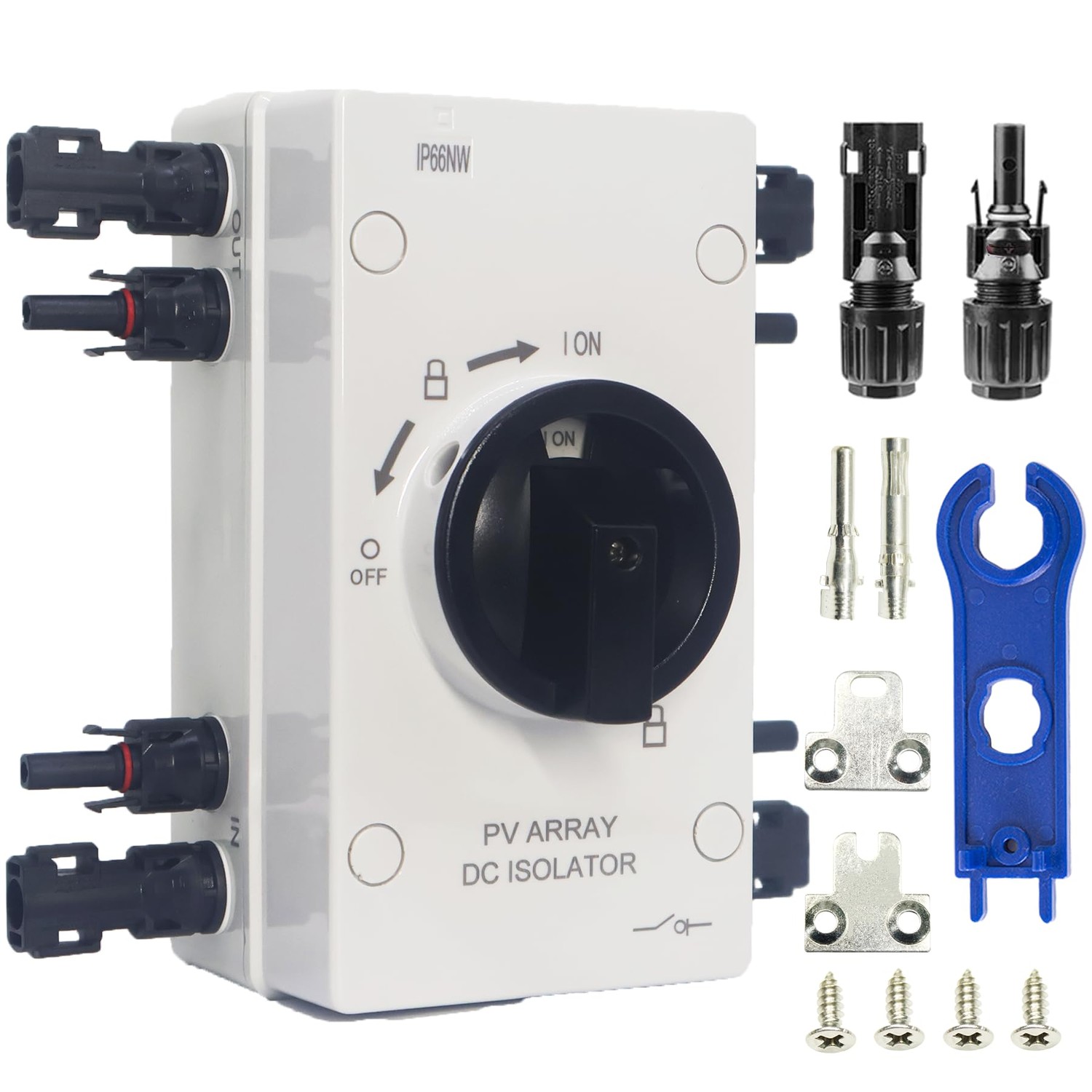 IP66 Waterproof Solar PV DC Quick Disconnect Switch, 1000V 64A Solar ...