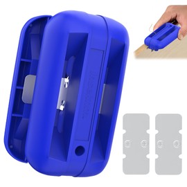 Inseknm Edge Banding Trimmer with Tungsten Carbide Blades, Hand Planer Versatile Woodworking Edge Trimmer for Burrs, Manual Edge Banding Cutter for ABS, PVC, Veneer, and Melamine - Blue