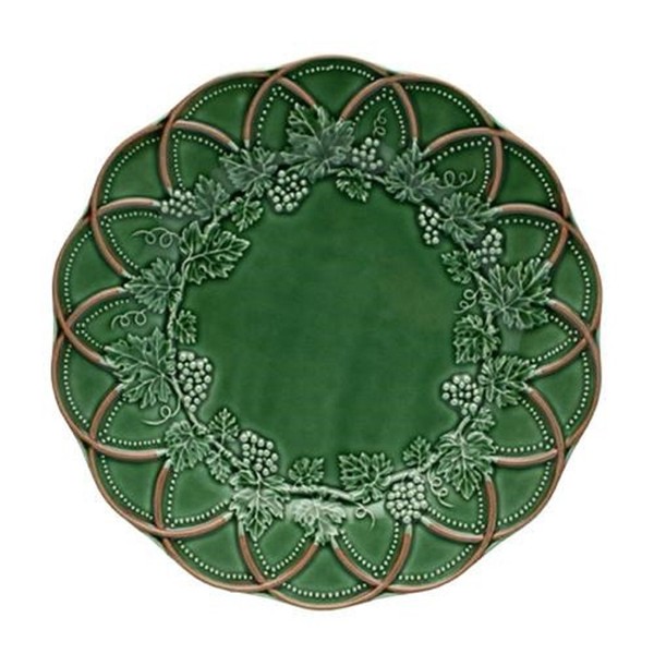 Bordallo Pinheiro Hunting Dinner Plate, 11", Green