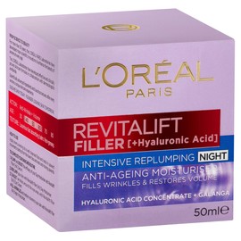 L'Oréal Paris, Night Cream, Plumping & Anti-Wrinkles, Revitalift Filler, 50ml