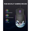 COSTOM G705 Wired Gaming Mouse Black, RGB Backlit PC Gaming