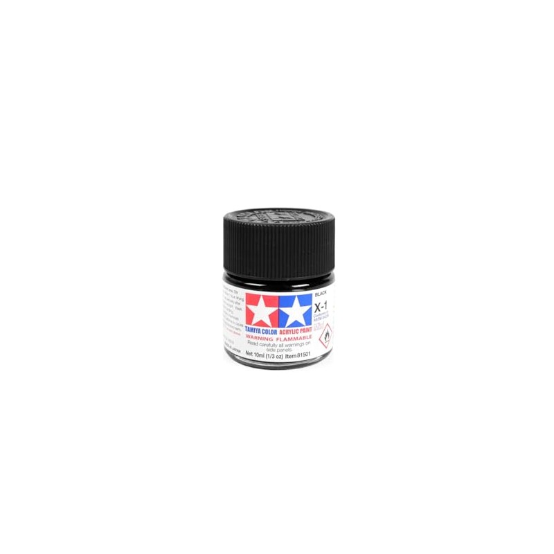 Tamiya Acrylic Mini X1 Black TAM81501 Plastic Paint Acrylic