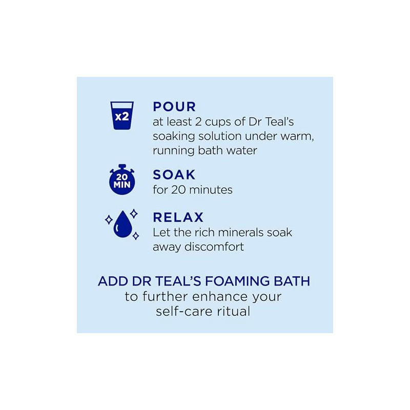 Dr Teal's Pure Epsom Salt, Lavender & Eucalyptus Duo Bundle,
