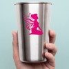 Transparent Decal Stickers Of Sitting Fairy Silhouette (Pink) Premium Waterproof