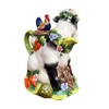Minigift Farmhouse Cow Teapot with Rooster, Rustic Farm Animal Decorative