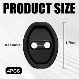 Clwalny 4PCS Car Silicone Door Lock Latches Cover, Door Latches Rust Stopper Strike Protector for Cars, Universal Silent Shock Lock Buckle Cover Parts Protective Pads for Most Vehicles（Black
