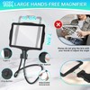Large 10X Magnifying Glass with Light, Hands Free Magnifying Glass