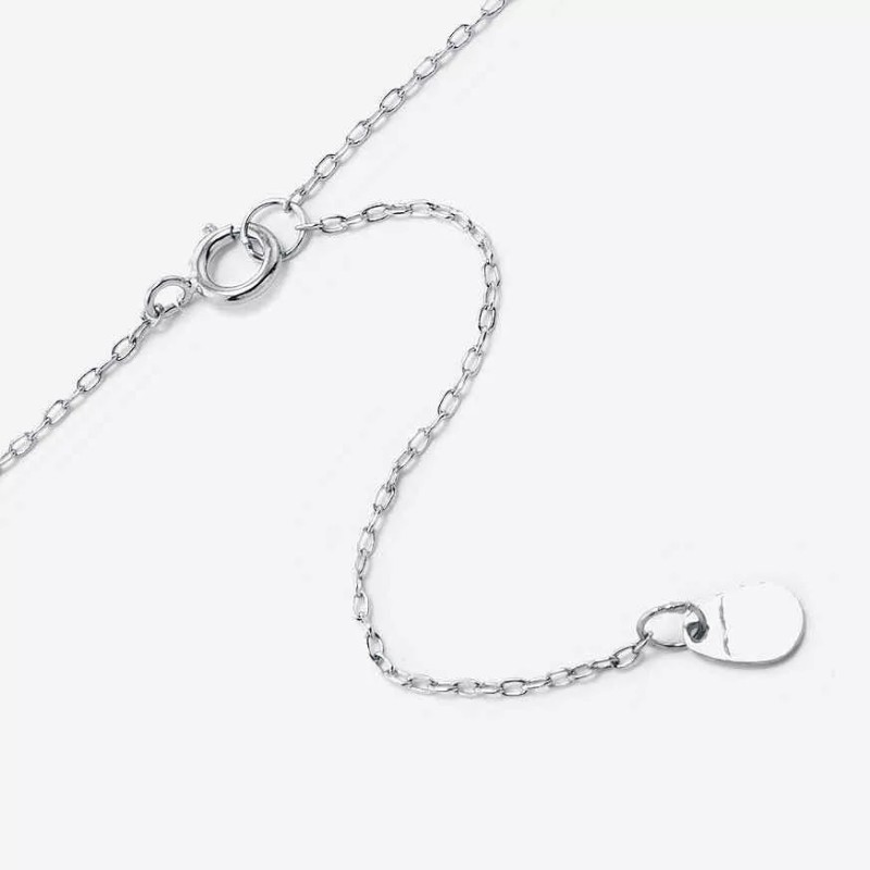 Silver treasures Collar Con Colgante De Plata Ley Con Inicial
