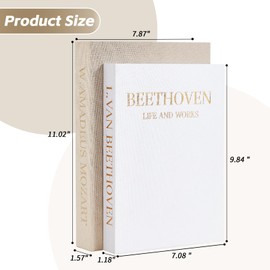 Decorative Books Set of 2, Beautiful Linen Book Boxes Decor Coffee Table/shelf/Mantle, Aesthetic Fake Books for Modern Home Decoration, Keepsake Photo Storage Box