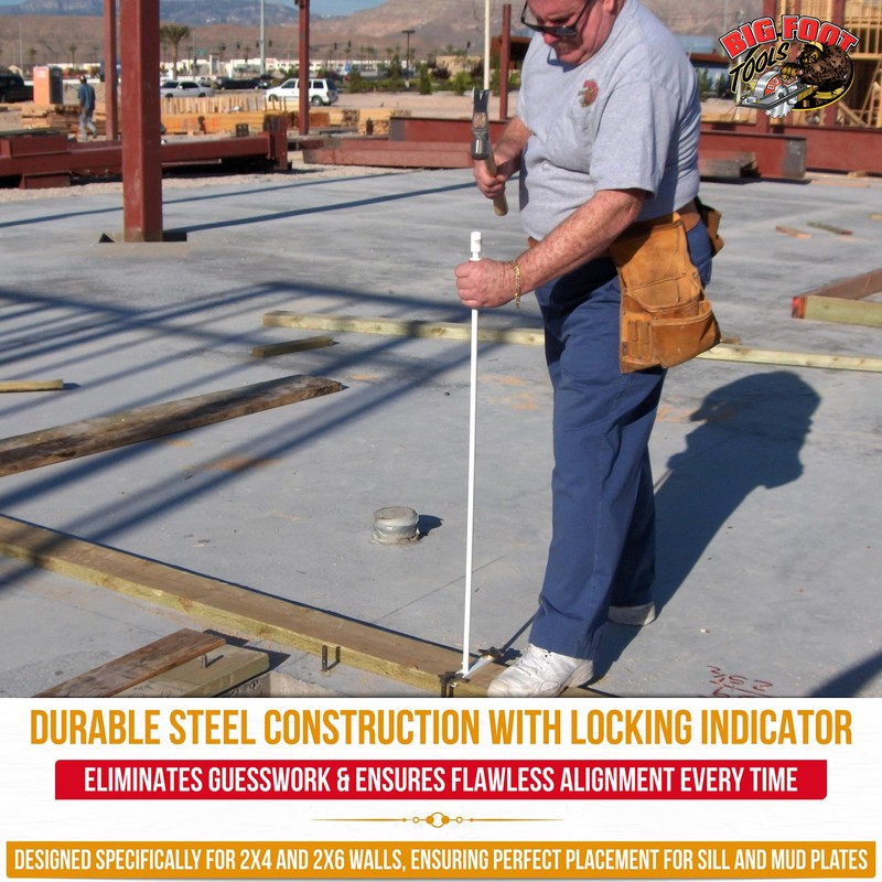 Big Foot Stand-Up Bolt Hole Marker - Precision Construction Marker