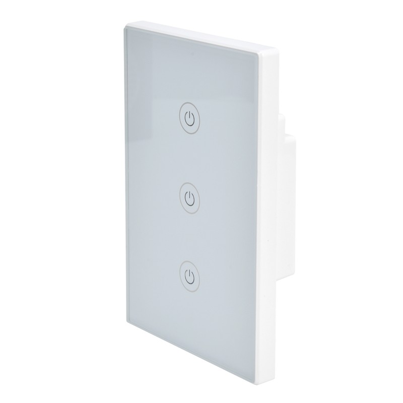 3 Gang Smart Touch Switch Glass Panel Voice APP Remote