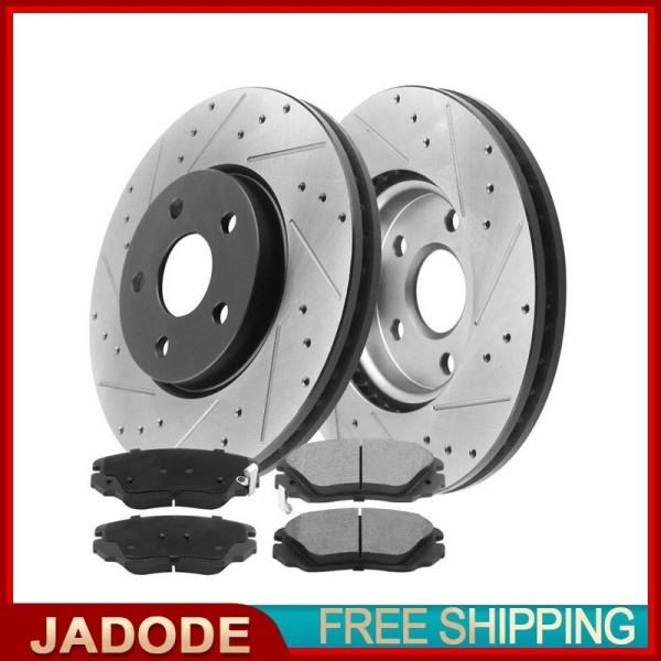 JADODE Rear Disc Brake Rotors & Pads For 2010 -