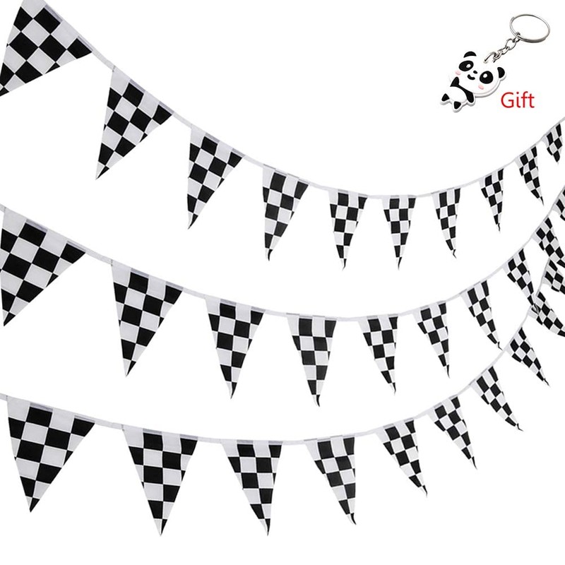 nuoshen 10 Meters Racing Flags,Black and White Checkered Flag 38