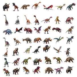 50 Packs Dinosaurs Stickers Water Bottles Laptop Phone Motorcycle Computer Guitar Skateboard Hydroflasks Dinosaurs Vinyl Sticker Waterproof Aesthetic Trendy Decals for Teens Girls Adults