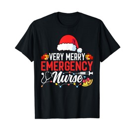 Very Merry Emergency Nurse - Emergency Room Nurse Christmas T-Shirt