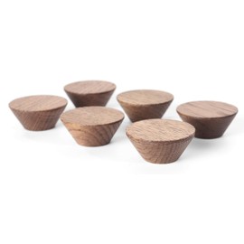Pack of 6 Wooden Furniture Knobs - Round Shape - 1.6 Inch Diameter - Cabinet Handles Furniture Handles for Kitchen Cabinets, Knob for Cupboard, Drawer Knobs, Cabinet Knobs, Wooden Handles for Cabinets