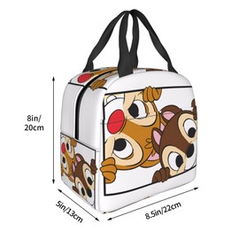 HTSW Women's Chip & Dale Lunch Box, Stylish, Lightweight, Cold Insulated, Insulated Bento Box, Lunch Box, For Work or School, Travel, Outdoors, Unisex