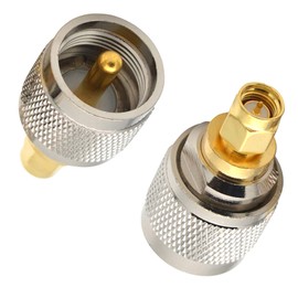 SMA to UHF Adapter, tunghey 2Pack Ham Radio Adapter SMA Male to UHF SO239 Male Adapter RF Connectors for CB Radio,Ham Radio Antenna,Walkie Talkie,Amateur Radio