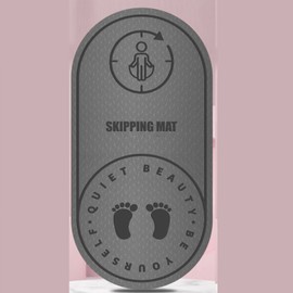 TPE Jump Rope Mat Sound Insulation Home Yoga Mat Shock Absorption Fitness Exercise Mat Gray 126 X 60 X 8MM