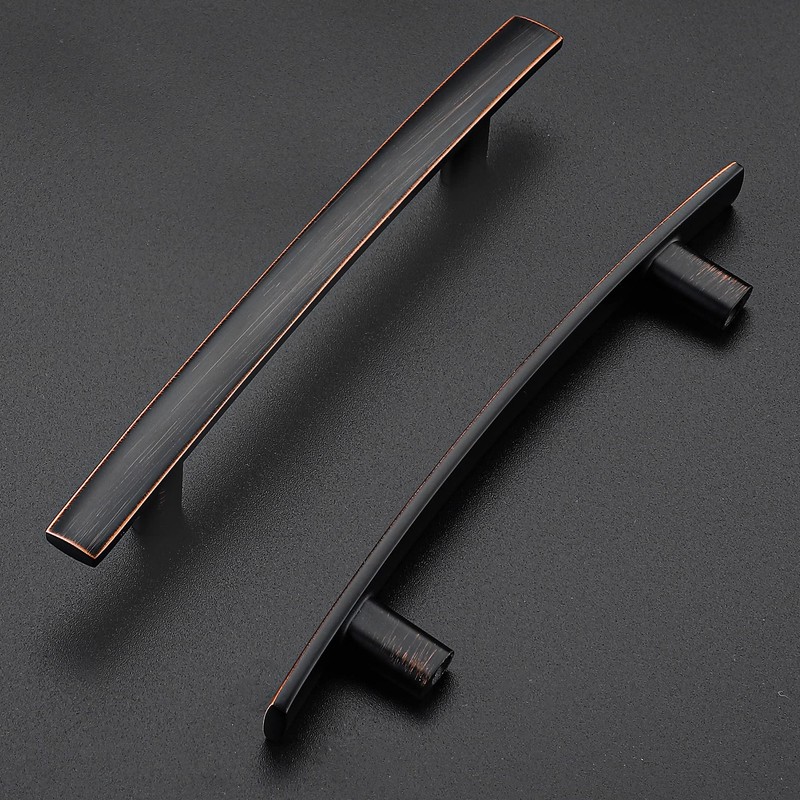 Ravinte 25 Pack 4 Inch Oil-Rubbed Bronze Curved Cabinet Handles
