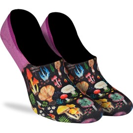 Good Luck Sock Women's Mushrooms No-Show Invisible Socks, Adult