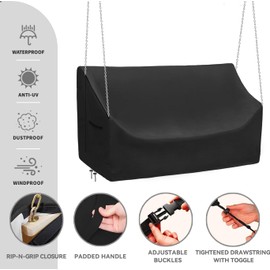 HEPOVER Hanging Porch Swing Cover 56Inch Waterproof Hanging Outdoor Swing Cover Garden Hammock Swing Chair Cover