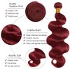 Lakaisa Body Wave Human Hair Bundles #99J Burgundy Human Hair
